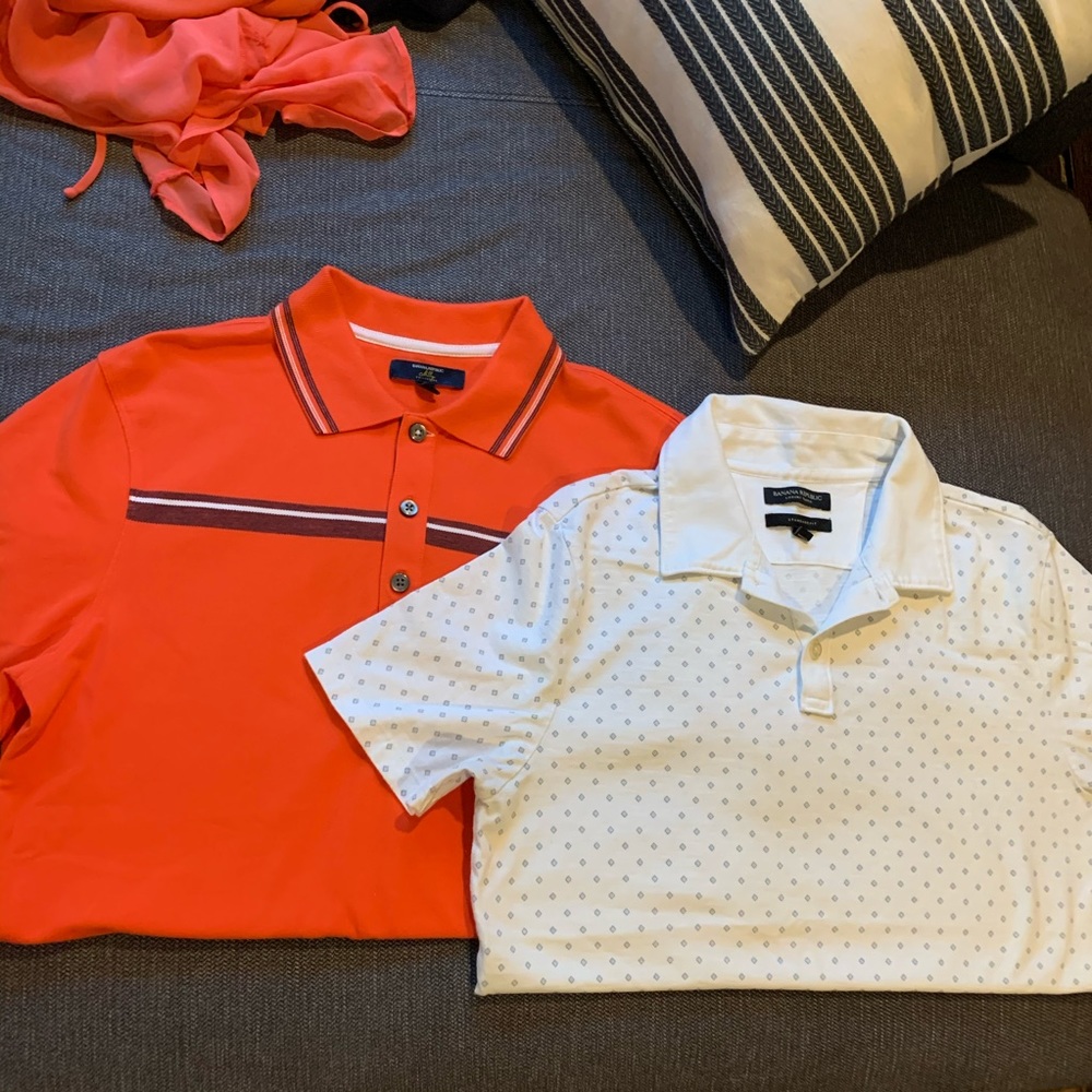 FLASH SALE Grey Print & Orange Polo Banana Republic Bundle - Picture 3 of 6